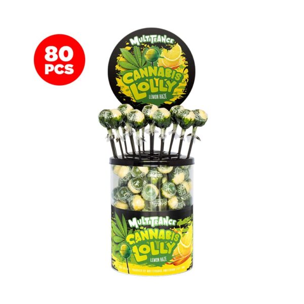 Multitrance Cannabis Lollipops – Lemon Haze Display 80 pcs