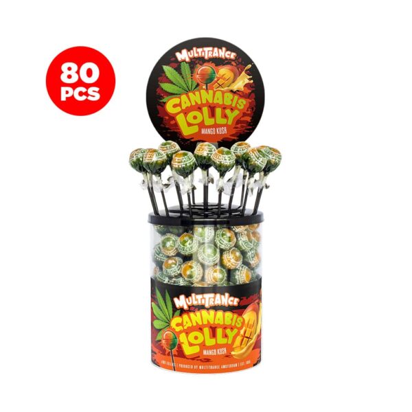 Multitrance Cannabis Lollipops – Mango Kush Display 80 pcs
