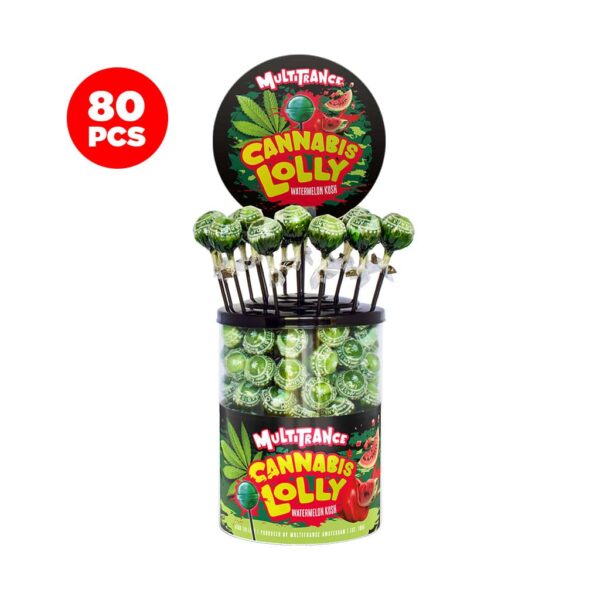 Multitrance Cannabis Lollipops - Watermelon Kush Display 80 pcs
