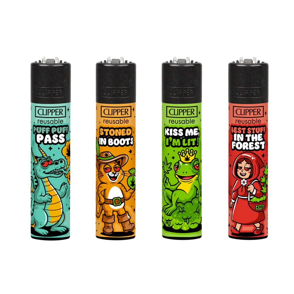 Clipper Premium Smoking Lighters - 420 Fairy Tales - Wholesale Display