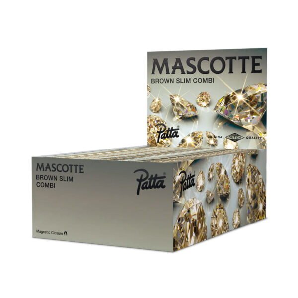 Mascotte X Patta Slim Combi Pack - Brown Rolling Paper + Pink Tips - Display (34 pcs)