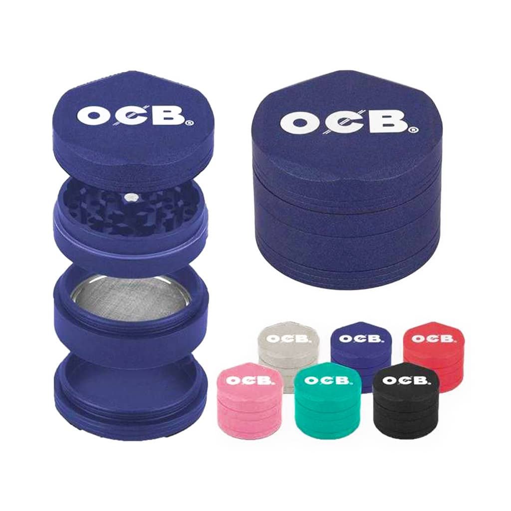 OCB - Metal Grinder 4 Parts - 60mm - Mix Colours - Wholesale Display 6 pcs