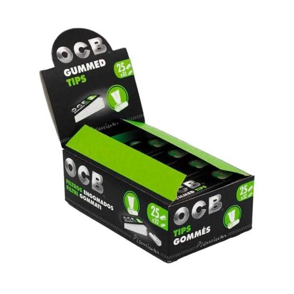 OCB Premium Gummed Tips - Wholesale Display 25 pcs