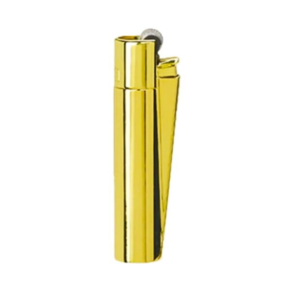 Clipper Metal Lighter with Metal Case - Gold