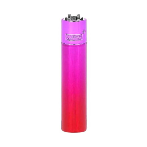 Clipper Metal Lighter with Metal Case - Pink Icy
