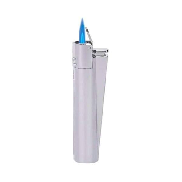 Clipper Metal Jet Flame Lighter with Metal Case - Silver