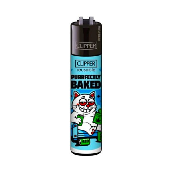Clipper Premium Smoking Lighters - 420 Catz - Design A