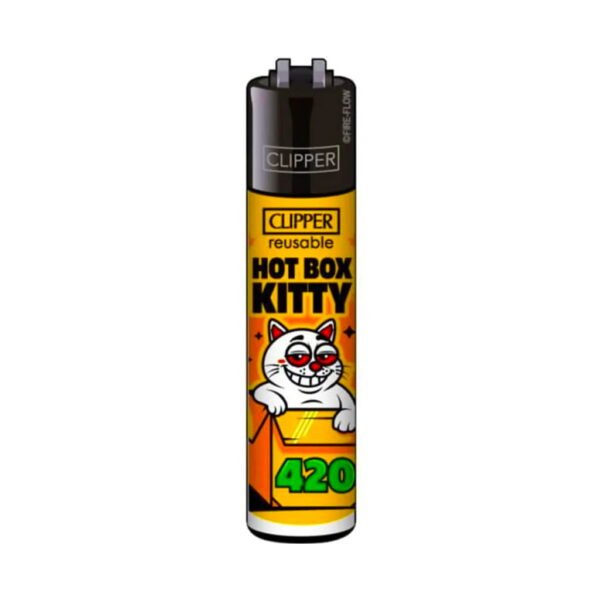 Clipper Premium Smoking Lighters - 420 Catz - Design B