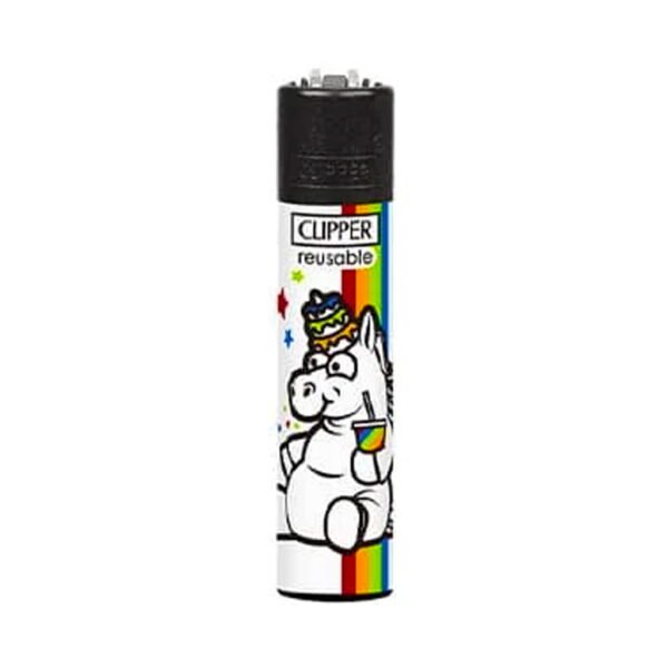 Clipper Premium Smoking Lighters - Best of Unicorn - Design B