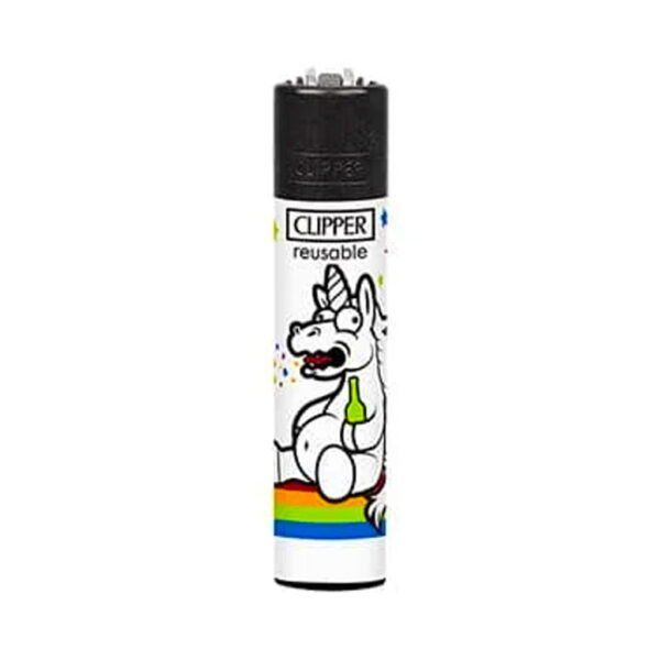 Clipper Premium Smoking Lighters - Best of Unicorn - Design E
