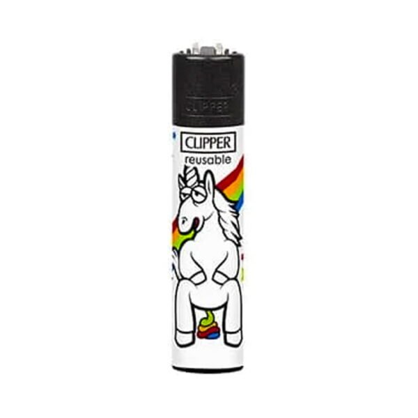 Clipper Premium Smoking Lighters - Best of Unicorn - Design F