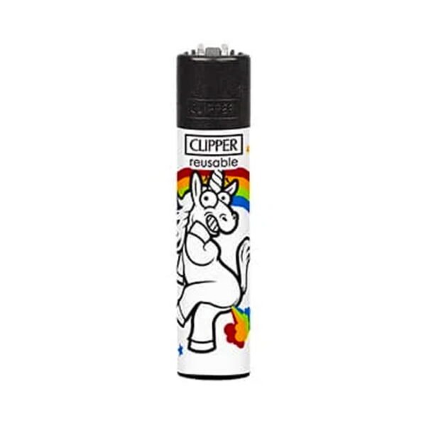 Clipper Premium Smoking Lighters - Best of Unicorn - Design G