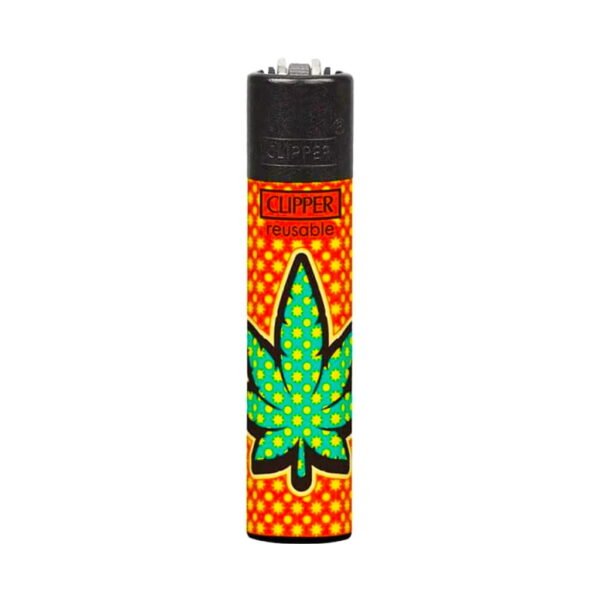 Clipper Premium Smoking Lighters – Colored Leaves - Design B