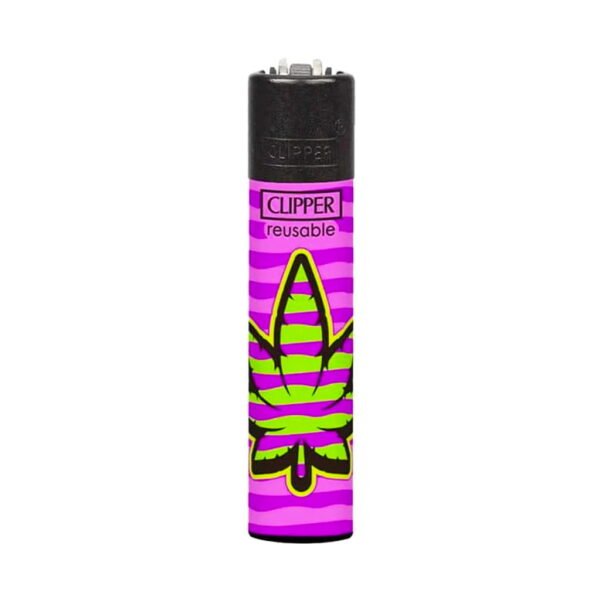 Clipper Premium Smoking Lighters – Colored Leaves - Design D