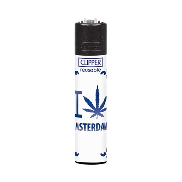 Clipper Premium Smoking Lighters – Delft Blue Leaf - Design A