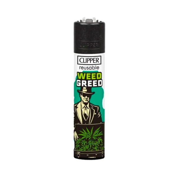 Clipper Premium Smoking Lighters - Green Rhymes - Design D