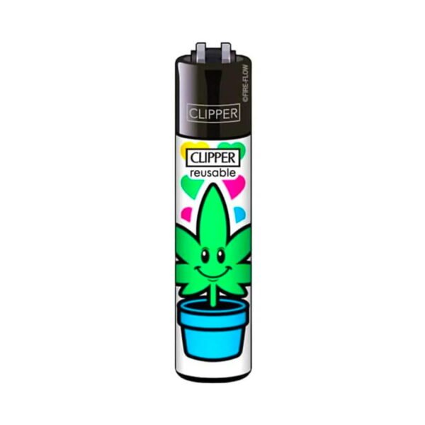 Clipper Premium Smoking Lighters - Grow Pots - Design D