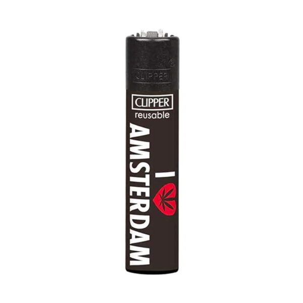 Clipper Premium Smoking Lighters – I Love Amsterdam - Design B