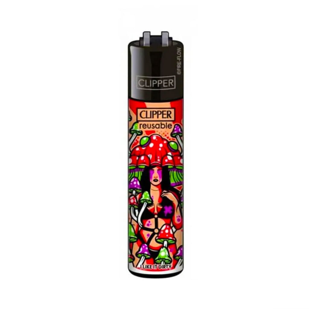 Clipper Premium Smoking Lighters - Kinky Shrooms - Design A