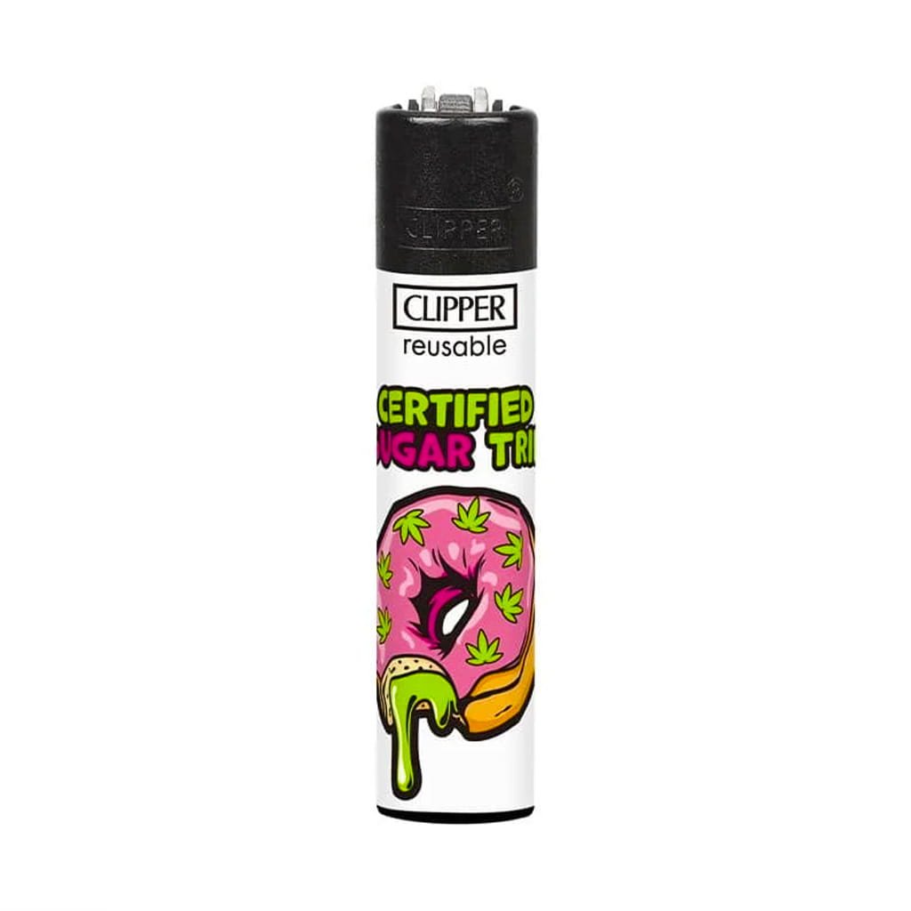 Clipper Premium Smoking Lighters - Leafy Sugar League - Design A