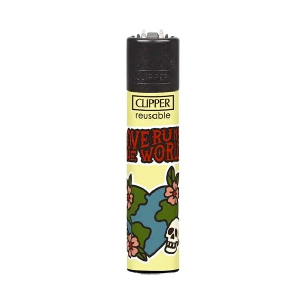 Clipper Premium Smoking Lighters - New School Skulls - Design C