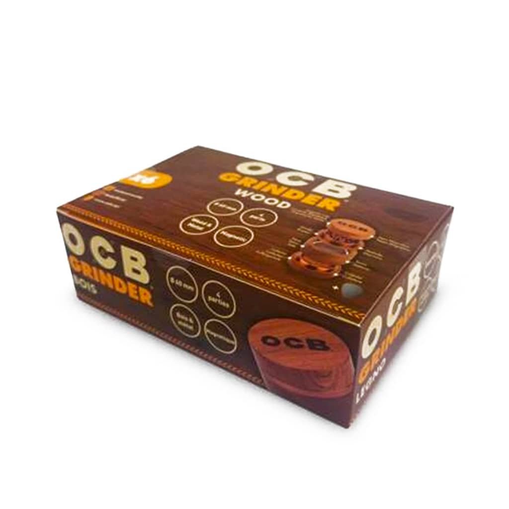 OCB - Wooden Grinder 4 Parts - 60mm - Brown - Wholesale Display 6 pcs - Image 2