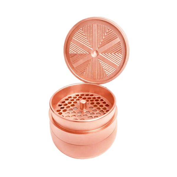 V Syndicate Gridlock Toothless Grinder 4 Parts - 72mm - Rose Gold