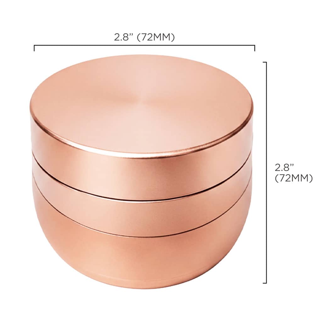 V Syndicate Gridlock Toothless Grinder 4 Parts - 72mm - Rose Gold - Image 3