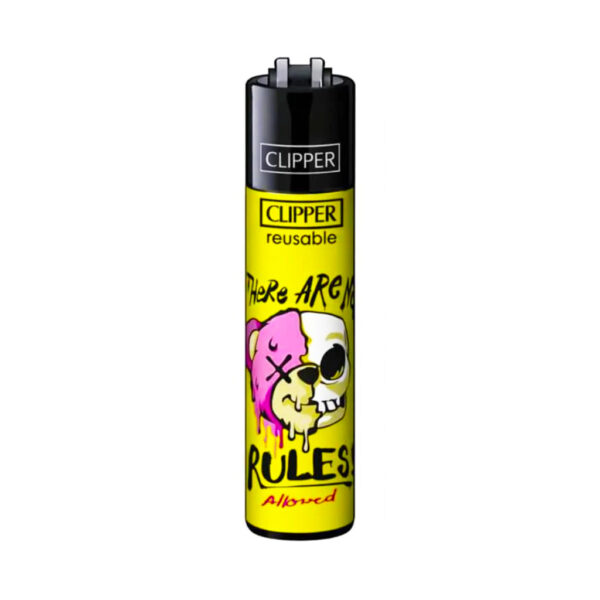 Clipper Premium Smoking Lighters - Bear Skulls - Design 2/4