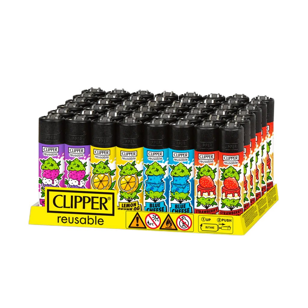 Clipper Premium Smoking Lighters - Strainz #5 - Wholesale Display - Image 2