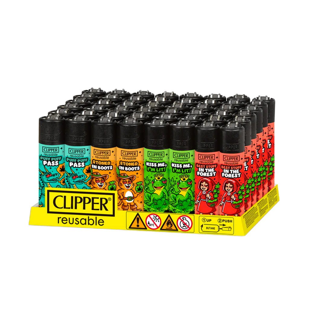 Clipper Premium Smoking Lighters - 420 Fairy Tales - Wholesale Display - Image 2