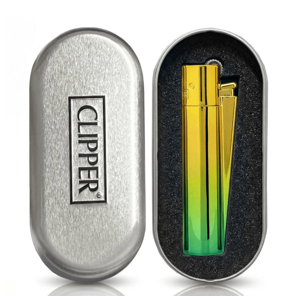 Clipper Metal Lighter with Metal Case - Green Icy - Image 2