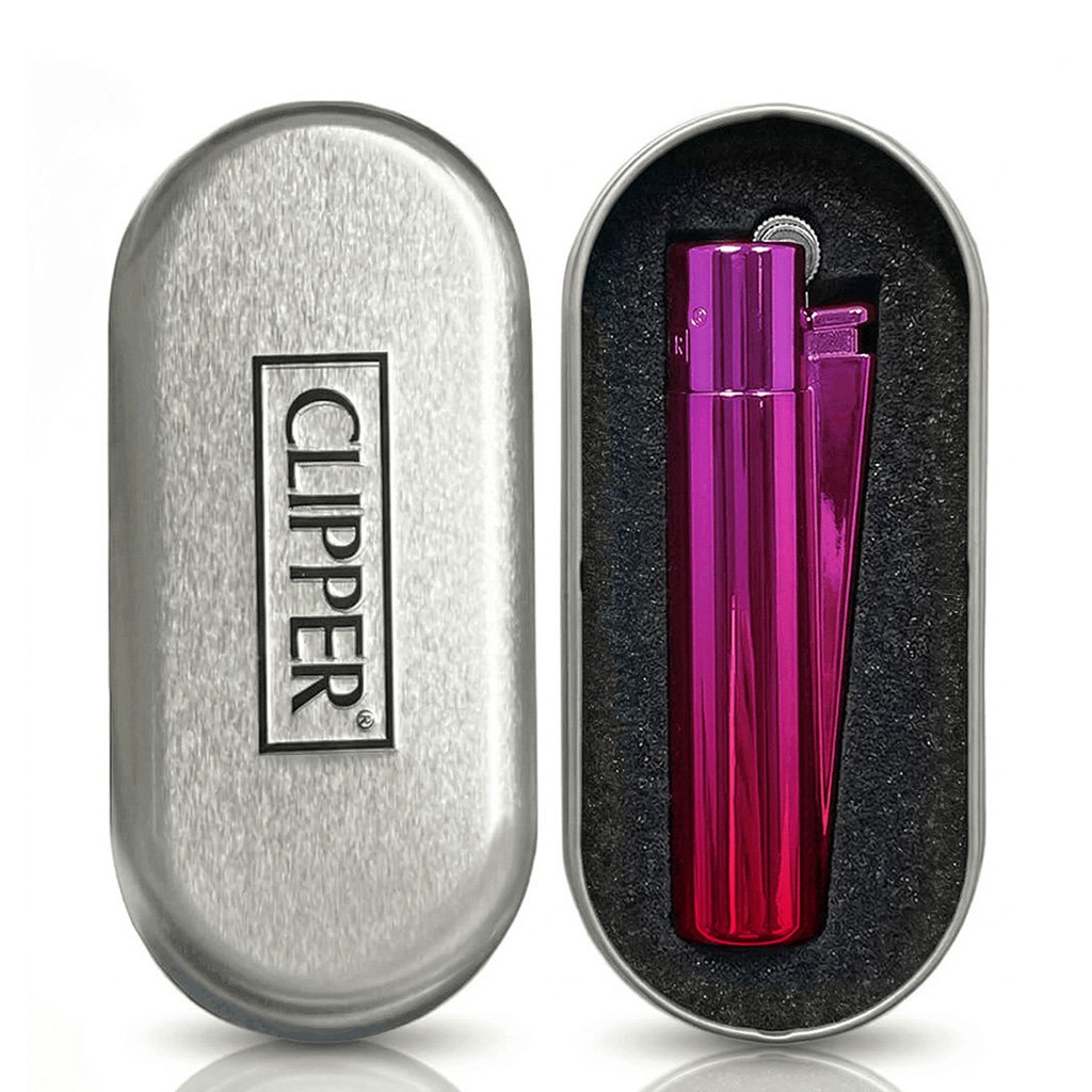Clipper Metal Lighter with Metal Case - Pink Icy - Image 2