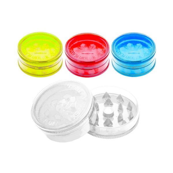 Buddies Clear Plastic Grinders 3 Parts - 42mm - Wholesale Display