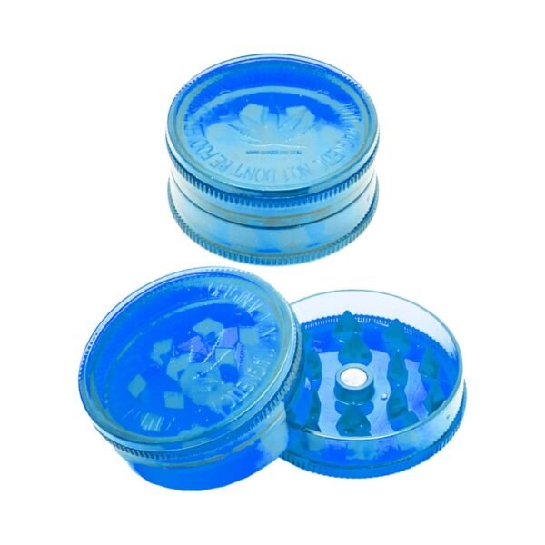 Buddies Clear Plastic Grinders 3 Parts - Blue - 42mm