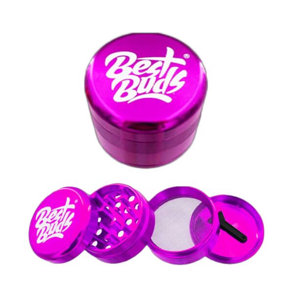 Best Buds Compact Ultra-Light Aluminium Grinder - Design B