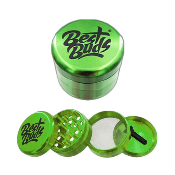 Best Buds Compact Ultra-Light Aluminium Grinder - Design C