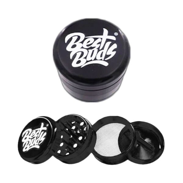 Best Buds Compact Ultra-Light Aluminium Grinder - Design E