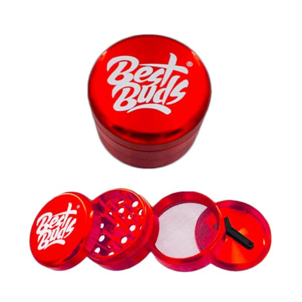 Best Buds Compact Ultra-Light Aluminium Grinder - Design F