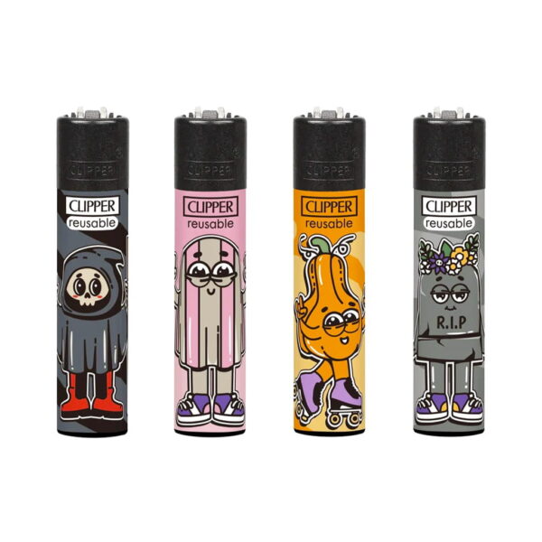 Clipper Premium Smoking Lighters - Halloween - Set of 4