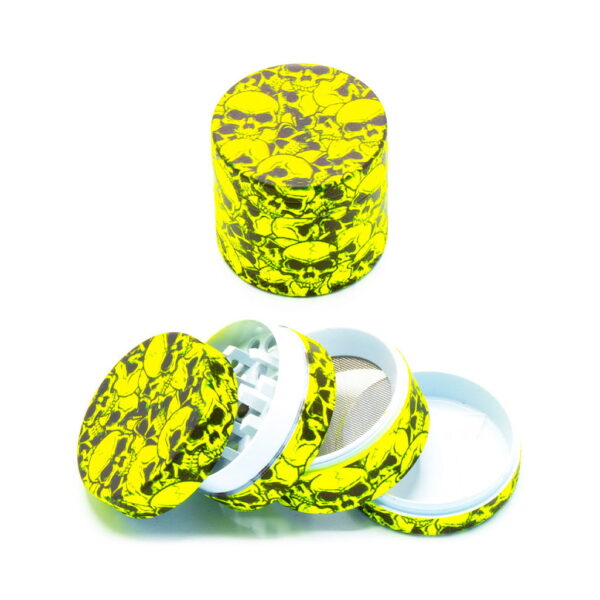 Glow in the Dark Metal Grinder - Skull - Design C