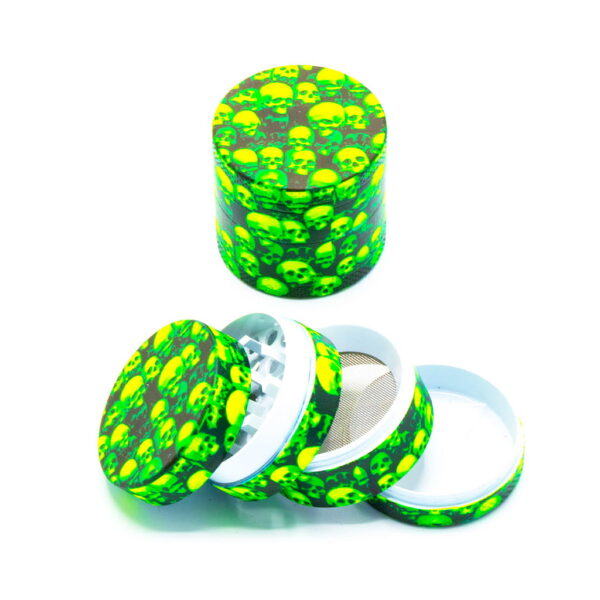 Glow in the Dark Metal Grinder - Skull - Design D
