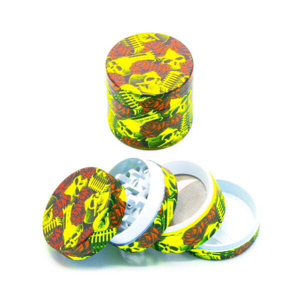 Glow in the Dark Metal Grinder - Skull - Design E