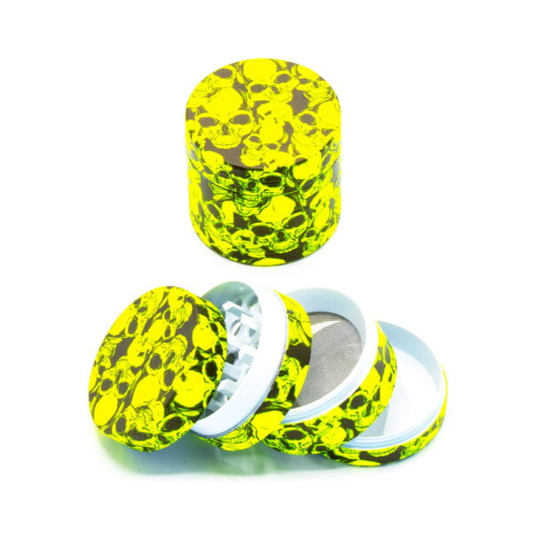 Glow in the Dark Metal Grinder - Skull - Design F