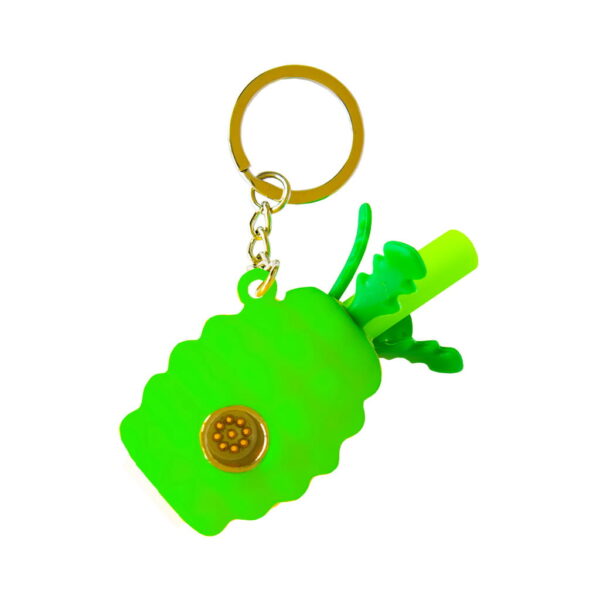 Keychain Silicone Pipe - Pineapple - Green