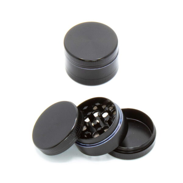 Metal 3 Part Grinder - 30mm - Rasta Black Bronze - Design A