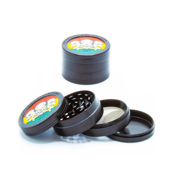 Metal Grinder 4 Parts - Reggae Skull