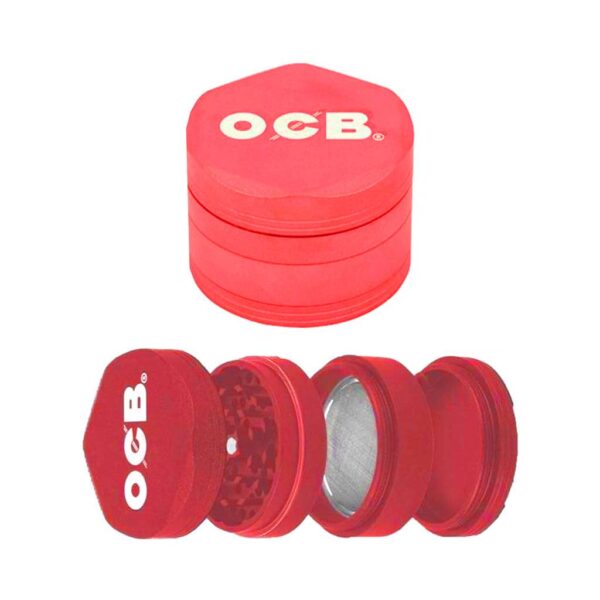 OCB Metal Grinder 4 Parts - 60mm - Mix Colours - Design B