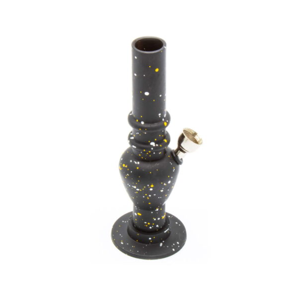Plastic Bong - Mini - Double Ring Black