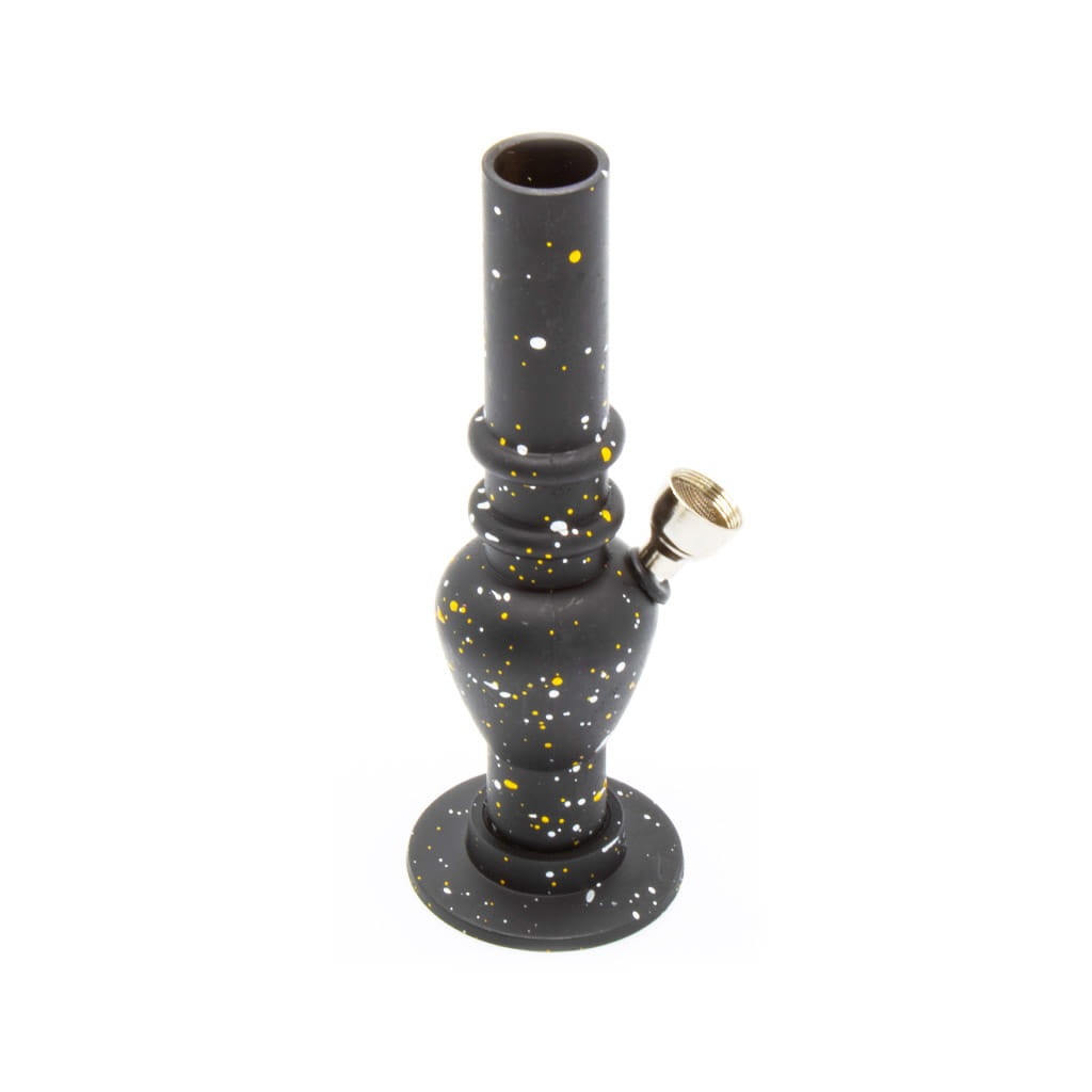 Plastic Bong - Mini - Double Ring Black